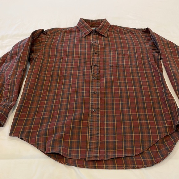 Polo Ralph Lauren Men L/S Shirt Glover Medium Red/Black Plaid Flannel - Picture 2 of 8